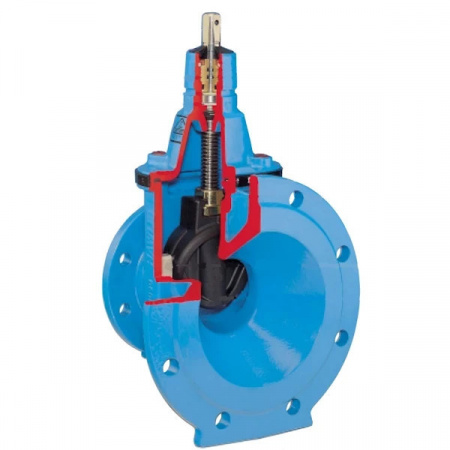 Задвижка HAWLE 4150E2 DN 200-150 PN 10 фланцевая клиновая чугунная с обрезиненным клином переходная Задвижка HAWLE 4150E2 DN 200-150 PN 10 фланцевая клиновая чугунная с обрезиненным клином переходная