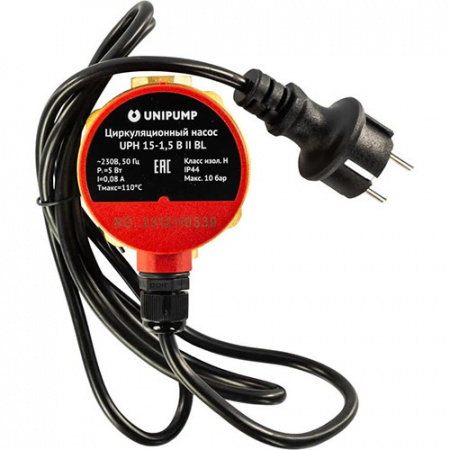 Насос циркуляционный Unipump UPH 15-1,5 B II BL 80 с мокрым ротором H=1,5м Q=15л/мин арт. 81435
