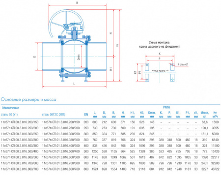 Кран шаровой Маршал 11с67п GAS PRO СП.00.3 DN 200/150 PN 16 стандартнопроходной под приварку