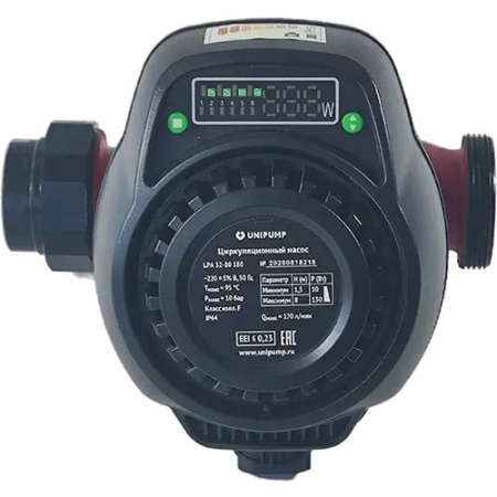 Насос циркуляционный Unipump LPA 32-80 180 с мокрым ротором H=8м Q=170л/мин арт. 37208