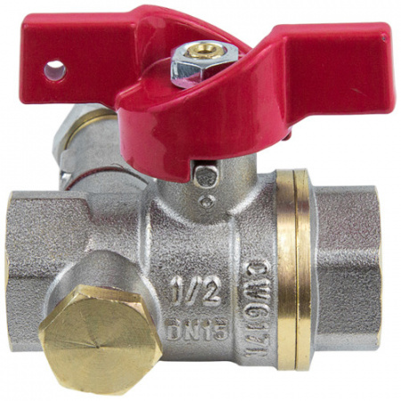 Кран шаровой со спускником Aquasfera EURO 1013 DN 15 PN 40 полнопроходной муфтовый