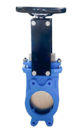 Задвижка шиберная VALSTOK VA-013-01-HW(N)-NBR Ду 250 Ру 10 односторонняя чугунная межфланцевая штурвал с невыдвижным штоком