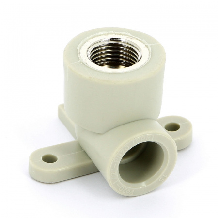 Угольник полипропиленовый PPR (PPRC) настенный с внутренней резьбой Ø 25х3/4 PN 25