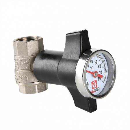 Кран шаровой VALTEC Ду20 Ру40 c термометром VT.808.N.05