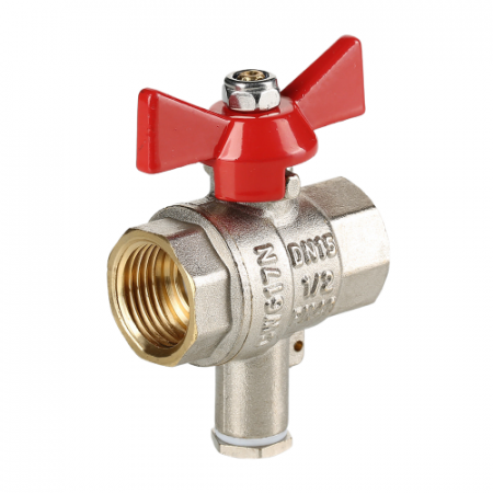 Кран шаровой VALTEC Ду20 Ру25 для подключения датчика температуры VT.247.N.05