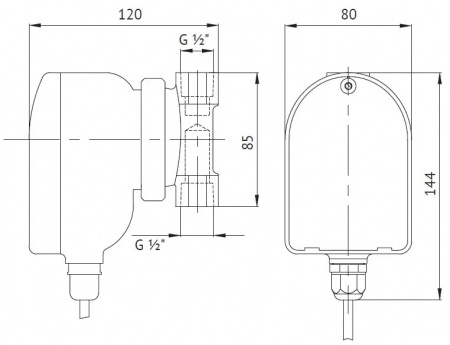 Насос циркуляционный Unipump UPH 15-1,5 85 с мокрым ротором H=1,4м Q=10л/мин арт. 21725