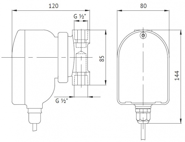 Насос циркуляционный Unipump UPH 15-1,5 85 с мокрым ротором H=1,4м Q=10л/мин арт. 21725