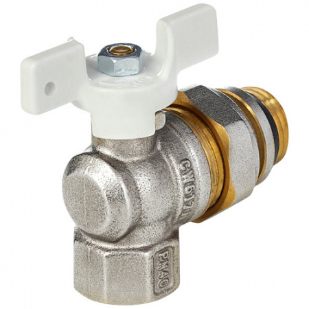 Кран шаровой угловой Aquasfera Standard 1128 DN 15 PN 40 полнопроходной муфта-резьба (американка)