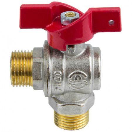 Кран шаровой угловой Aquasfera EURO 1010 DN 15 PN 40 полнопроходной цапковый резьба-резьба