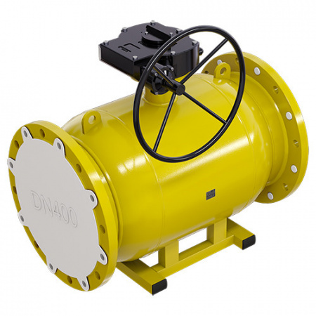 Кран шаровой газовый ALSO КШ.Ф.П.GAS.500.16-01 Ду 500 Ру 16 с редуктором полнопроходный фланцевый
