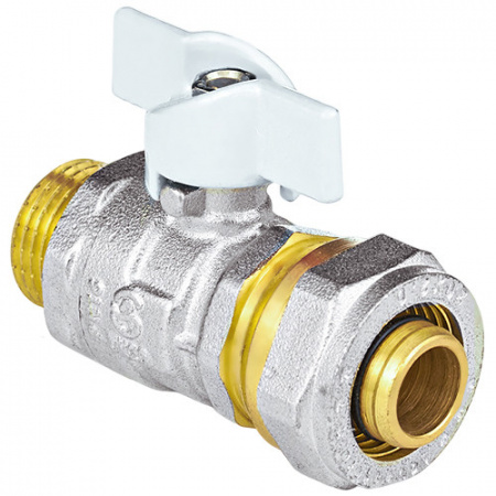 Кран шаровой для МП Aquasfera Standard 1117 DN 16х1/2" PN 16 неполнопроходной компресс-резьба