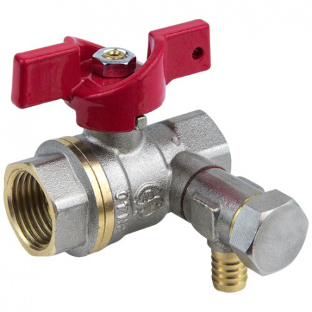 Кран шаровой со спускником Aquasfera EURO 1013 DN 15 PN 40 полнопроходной муфтовый