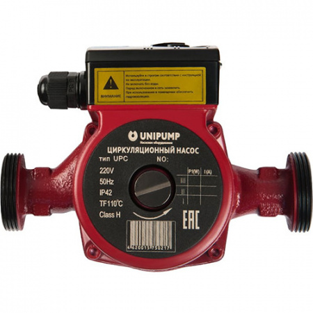 Насос циркуляционный Unipump UPС 25-200 230 с мокрым ротором H=20м Q=200л/мин арт. 68658