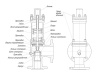 Предохранительный клапан 17с7нж Ду 80-100 без узла ручного подрыва