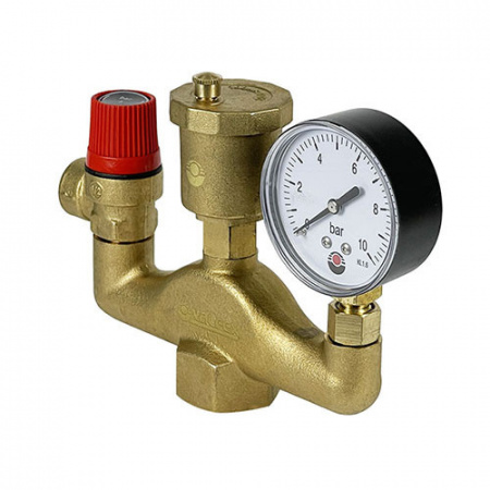 Группа безопасности VALFEX VF.461.0.3 ВР 1"x1/2"x1/4" DN 25 PN 10 для закрытых систем отопления