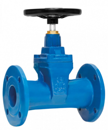 Задвижка FAF 6210 DN 350 PN 10 фланцевая клиновая чугунная под штурвал чугунная с обрезиненным клином и редуктором