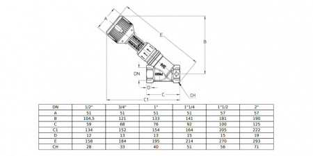 Клапан Cim 727OTS 1/2" Ру 20 балансировочный Cimberio