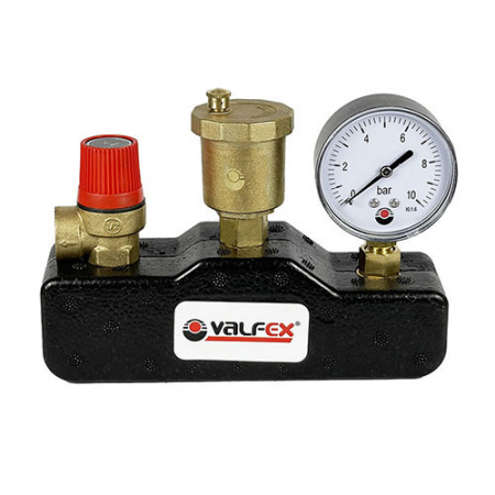 Группа безопасности VALFEX VF.461.0.3P ВР 1"x1/2"x1/4" DN 25 PN 10 для закрытых систем отопления с теплоизоляцией