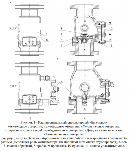 Узел управления УУ-С100/1,6В-ВФ.О4-01 спринклерный водозаполненный "Прямоточный-100" (с камерой задержки)