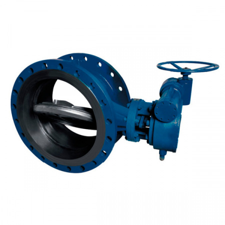 Затвор DENDOR 027F DN 100 PN 16 поворотный дисковый с тремя эксцентриситетами фланцевый стальной