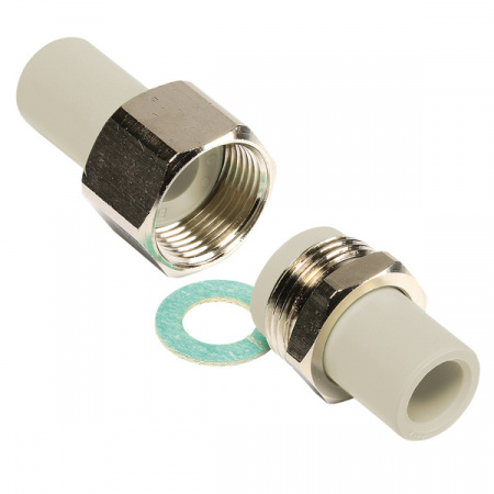 Разборное соединение полипропиленовое PPR (PPRC) труба-труба Ø 40 PN 25