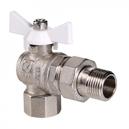 Кран шаровой VALTEC BASE Ду20 Ру40 угловой с полусгоном VT.228.NW.05