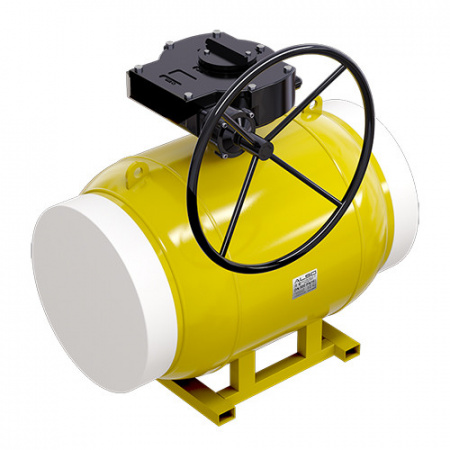 Кран шаровой газовый ALSO КШ.П.П.GAS.250.25-01 Ду 250 Ру 25 с редуктором полнопроходный под приварку