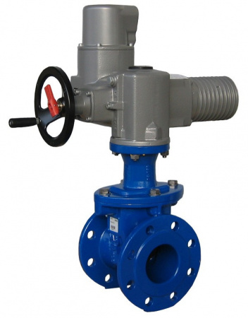 Задвижка VAG EKOPlus DN 200 PN 10 фланцевая клиновая чугунная с электроприводом AUMA SA 10.2 с обрезиненным клином