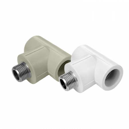 Тройник полипропиленовый PPR (PPRC) комбинированный с наружной резьбой Ø 20х3/4" PN 25