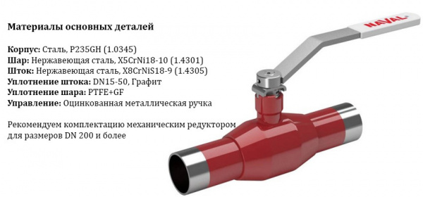 Кран шаровой NAVAL NAVALSTEAM 274406 DN 25 PN 40 стальной стандартнопроходный под приварку для пара