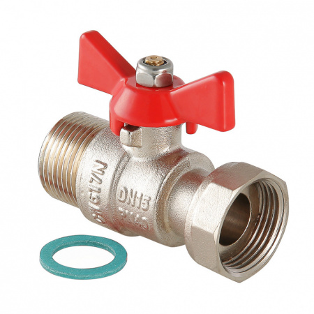 Кран шаровой VALTEC Ду20 Ру40 с накидной гайкой и наружной резьбой VT.260.N.0505