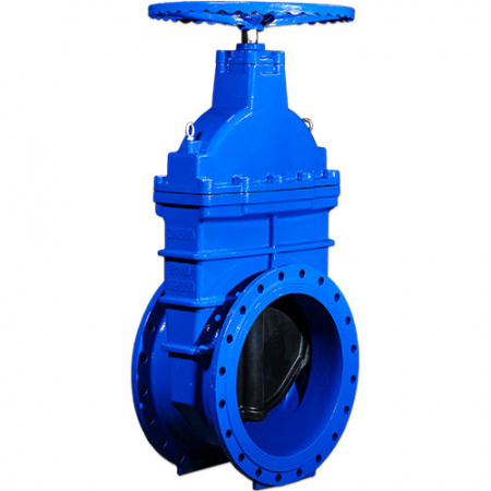 Задвижка Benarmo 30ч39р DN 350 PN 10/16 обрезиненный клин NBR с гайкой и направляющими клина