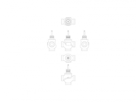Клапан регулирующий VRG 3 Ду 25 Ру 16 Danfoss трехходовой