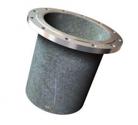 Патрубок чугунный фланец-гладкий конец ПФГ 600 мм