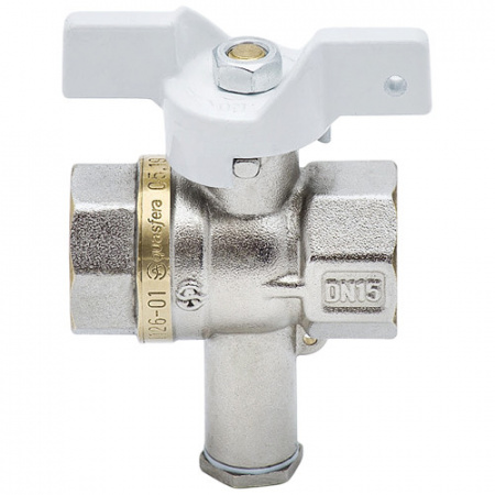 Кран шаровой с отводом Aquasfera Standard 1126 DN 20 PN 40 для подключения термодатчика муфтовый