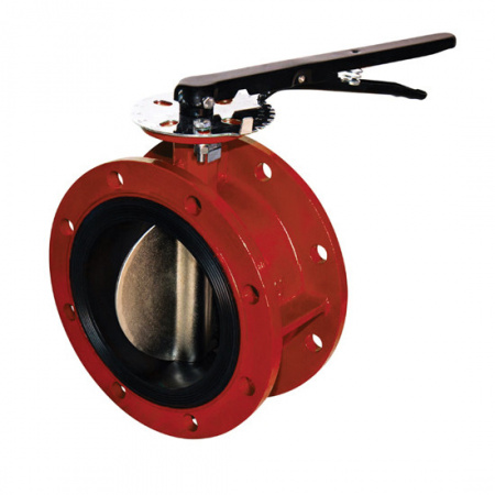 Затвор DENDOR 021F DN 250 PN 10 поворотный дисковый фланцевый с электроприводом для пожаротушения