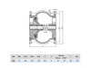Клапан обратный Hawle 9887 DN 300 PN 16 фланцевый осевой
