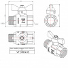 Кран шаровой VALTEC PERFECT Ду20 Ру100 с внутренней–наружной резьбой VT.318.N.05