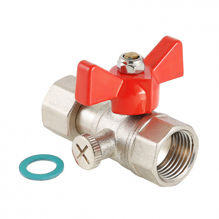Кран шаровой VALTEC Ду15 (1/2" x 1/2") Ру16 для подключения манометра с внутренней резьбой VT.807.N.0404