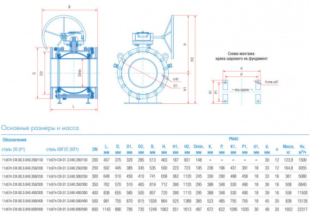 Кран шаровой Маршал 11с67п GAS PRO СФ.00.3 DN 500/400 PN 40 стандартнопроходной фланцевый Кран шаровой Маршал 11с67п GAS PRO СФ.00.3 DN 500/400 PN 40 стандартнопроходной фланцевый
