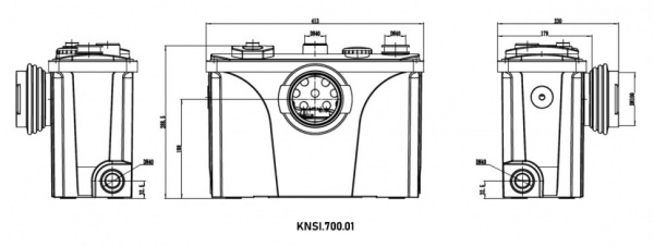 Насосная станция VALFEX VF.KNSI.700.01 DN 40x100 канализационная