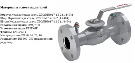 Кран шаровой NAVAL NAVALTRIM 266537 V DN 250 PN 16 регулирующий нержавеющий фланцевый