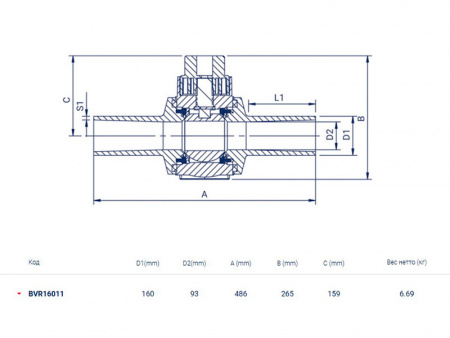 Кран шаровой FOX BVR DN 160 Кран шаровой FOX BVR DN 160