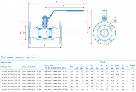 Кран шаровой Маршал 11с67п GAS PRO ЦФ.00.1 DN 15 PN 40 полнопроходной фланцевый Кран шаровой Маршал 11с67п GAS PRO ЦФ.00.1 DN 15 PN 40 полнопроходной фланцевый