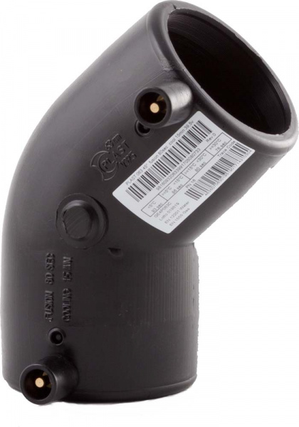 Отвод электросварной PlastItalia 45° DN 225 мм SDR 11 Отвод электросварной PlastItalia 45° DN 225 мм SDR 11