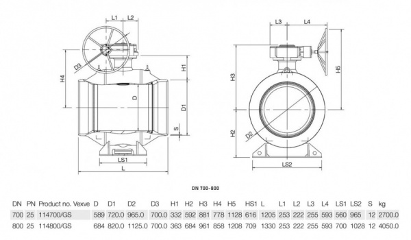Кран шаровой Vexve 114/GS DN 700 PN 25 стальной газовый Кран шаровой Vexve 114/GS DN 700 PN 25 стальной газовый