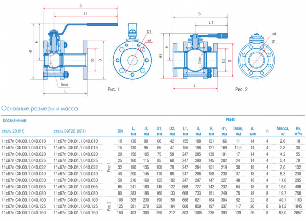 Кран шаровой Маршал 11с67п GAS PRO СФ.00.1 DN 10 PN 40 полнопроходной фланцевый