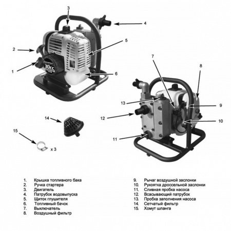 Мотопомпа Champion FPP10B бензиновая