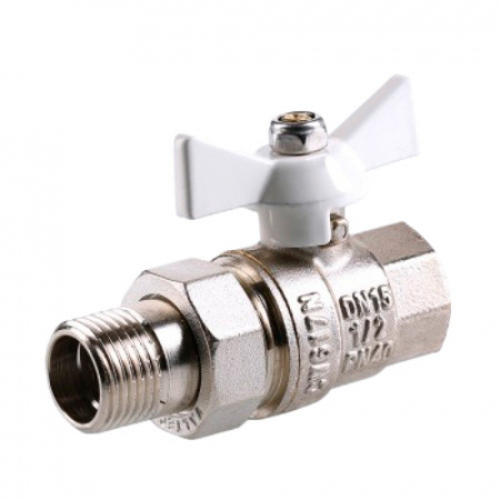 Кран шаровой VALTEC BASE Ду15 Ру40 с полусгоном VT.227.NW.04