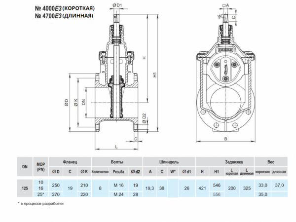 Задвижка HAWLE 4700Е3 DN 125 PN 16 фланцевая клиновая чугунная длинная с обрезиненным клином Задвижка HAWLE 4700Е3 DN 125 PN 16 фланцевая клиновая чугунная длинная с обрезиненным клином